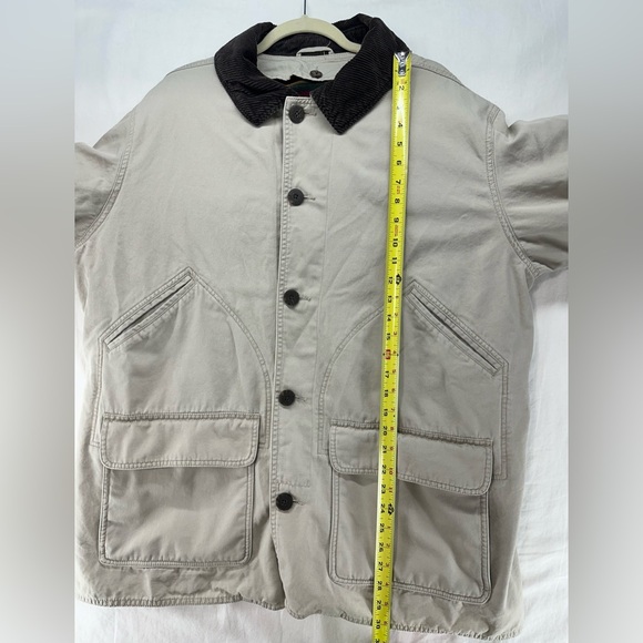 Woolrich Barn Chore Jacket Coat Removable Fleece Lined Tan Khaki Mens XL Spot - Picture 7 of 12